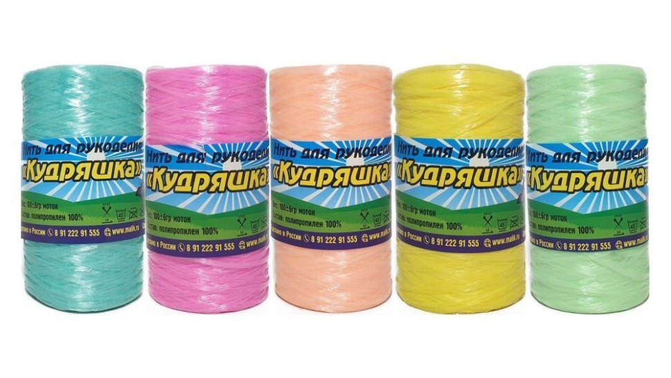 Нить для рукоделия "Кудряшка" "500гр." - 104 (ассорти 4 (41,19,24,32,36))