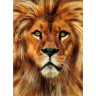Алмазная вышивка с полным заполнением «Лев» 15х21 см, на холсте Алмазная вышивка с полным заполнением «Лев» 15х21 см, на холсте