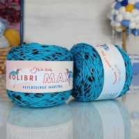 Колибри макси королевские пайетки - 144 (бирюзовый с черными блест.пайет.)