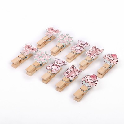 Набор декоративных прищепок "Набор принцессы" набор 10 шт. Набор декоративных прищепок "Набор принцессы" набор 10 шт.