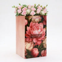 Переноская для цветов с вкладышем, &quot;Прекрасных моментов&quot;, с ручками, 20 х 20 х 35 см (5 шт.)