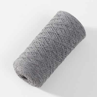 Шнур для вязания без сердечника 70% хлопок, 30% полиэстер 1мм 200м/65±10гр (08 - серый)