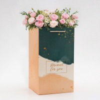 Переноская для цветов с вкладышем, "Present", с ручками, 20 х 20 х 35 см (5 шт.)