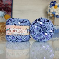 Колибри макси королевские пайетки - 149 (яр.голубой с блест.сиренев.пайет.)