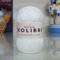 Kolibri с пайетками - 080 (белый с проз.пайет)