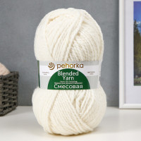 Пряжа &quot;Смесовая&quot; 30% шерсть, 70% акрил 200м/200гр (01-Белый)