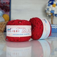 Колибри макси королевские пайетки - 003 (ярко-красный с блест.пайет цветок)