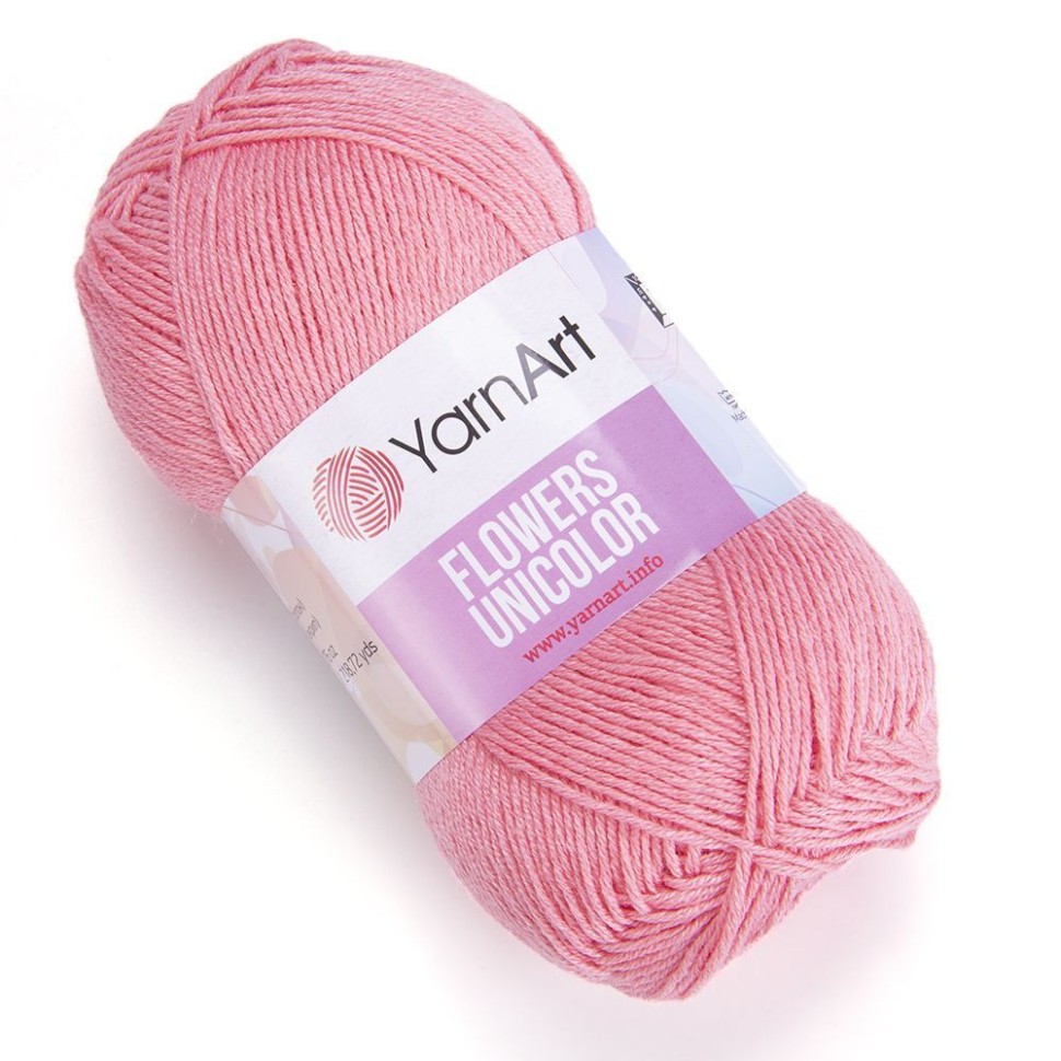 Flowers Unicolor YarnArt - 735 (розовый)
