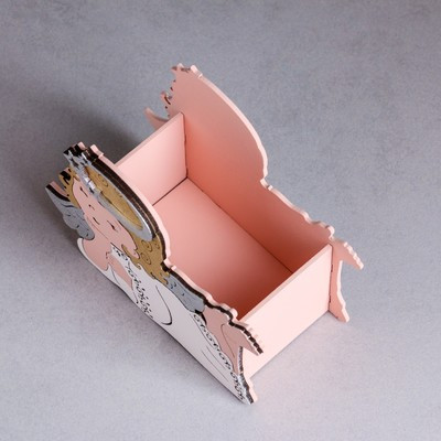 Кашпо деревянное "Ангелочек", 16х7,5х12,5 см, дуб, пудровый Кашпо деревянное "Ангелочек", 16х7,5х12,5 см, дуб, пудровый