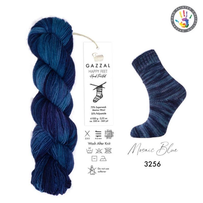 HAPPY FEET (Gazzal) - 3256 (тем.синий принт)