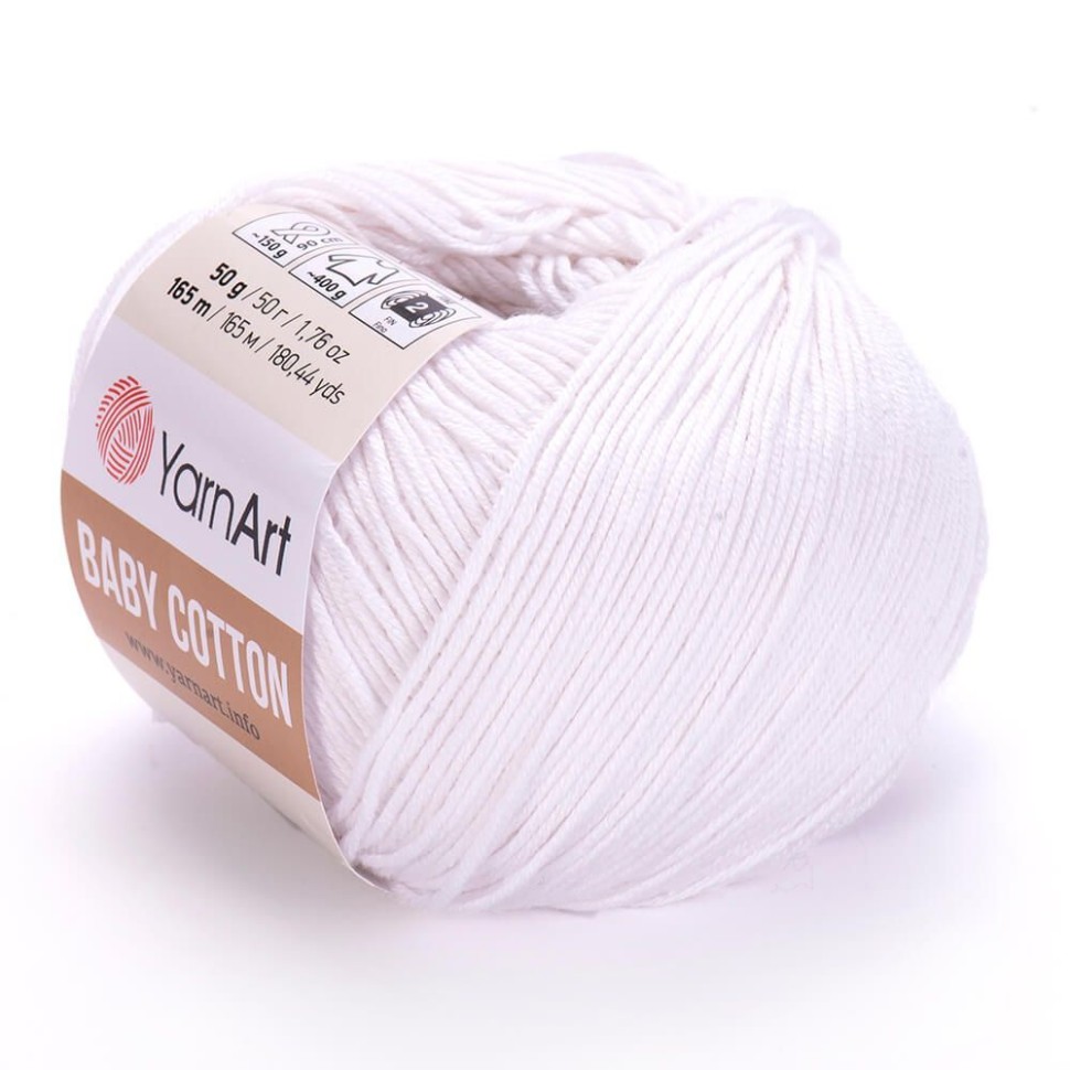 Baby Cotton YarnArt - 400 (белый)