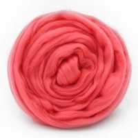 Полутонкая шерсть (для валяния) - 351 (св.коралл)