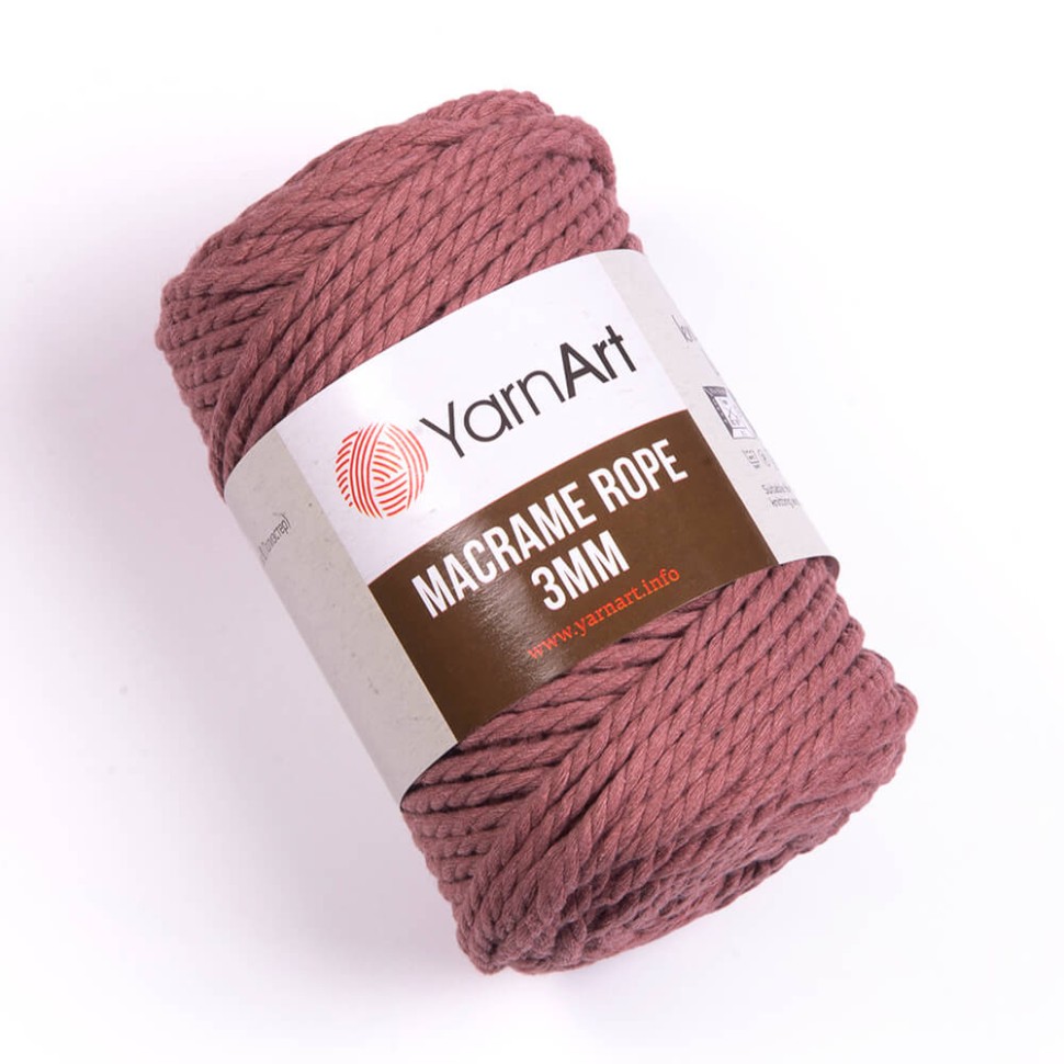Macrame Rope 3mm - 792 (пыл. роза)