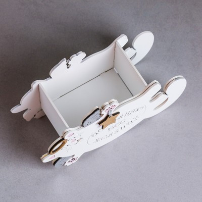 Кашпо деревянное "Кот, исполняющий желания" малый, 19,5х7,5х12,5 см, дуб, белый Кашпо деревянное "Кот, исполняющий желания" малый, 19,5х7,5х12,5 см, дуб, белый