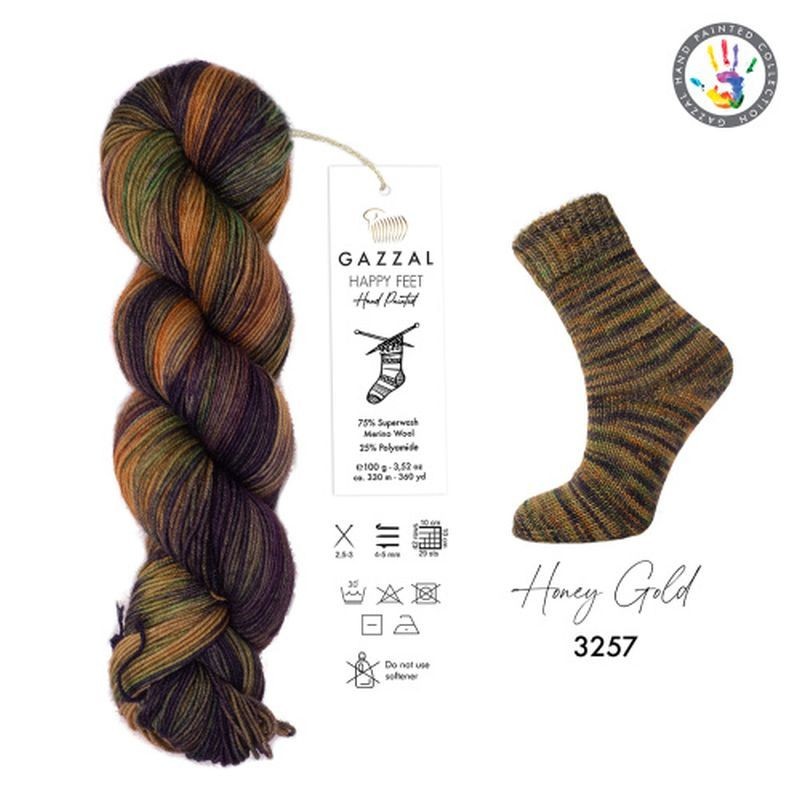 HAPPY FEET (Gazzal) - 3257 (коричневый принт)