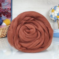 Полутонкая шерсть (для валяния) - 62 (каштан)