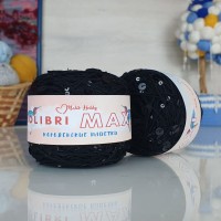 Колибри макси королевские пайетки - 008 (черный с черными блестящими пайет.)