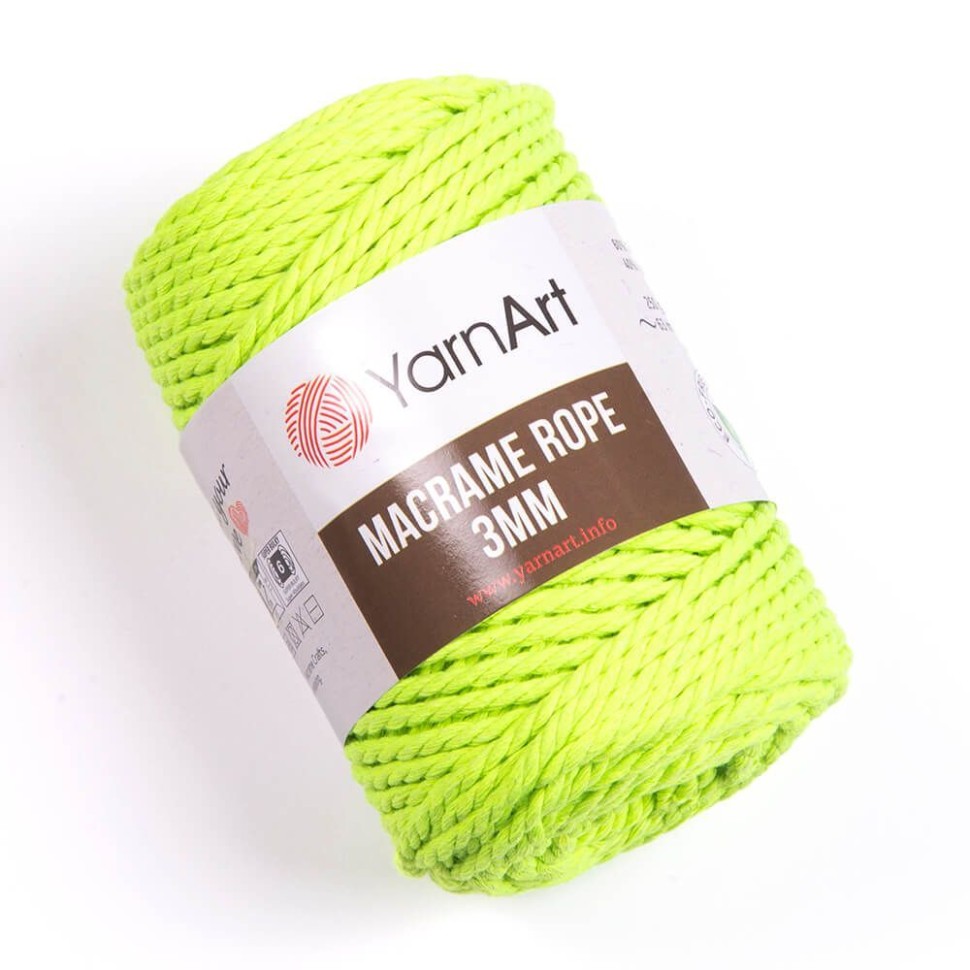 Macrame Rope 3mm - 801 (яр. салат)