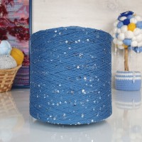 Kolibri с пайетками - 084 (джинсовый с сереб.пайет)