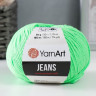 Пряжа "Jeans" 55% хлопок, 45% акрил 160м/50гр (60 зеленое яблоко)