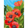 Алмазная мозаика с полным заполнением «Маки» 15х21 см, на холсте Алмазная мозаика с полным заполнением «Маки» 15х21 см, на холсте