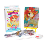 Алмазная мозаика для детей «Звёздный единорог» + ёмкость, стержень с клеевой подушечкой