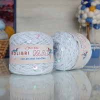 Колибри макси королевские пайетки - 157 (белый с перлам. пайет. стрекозы)