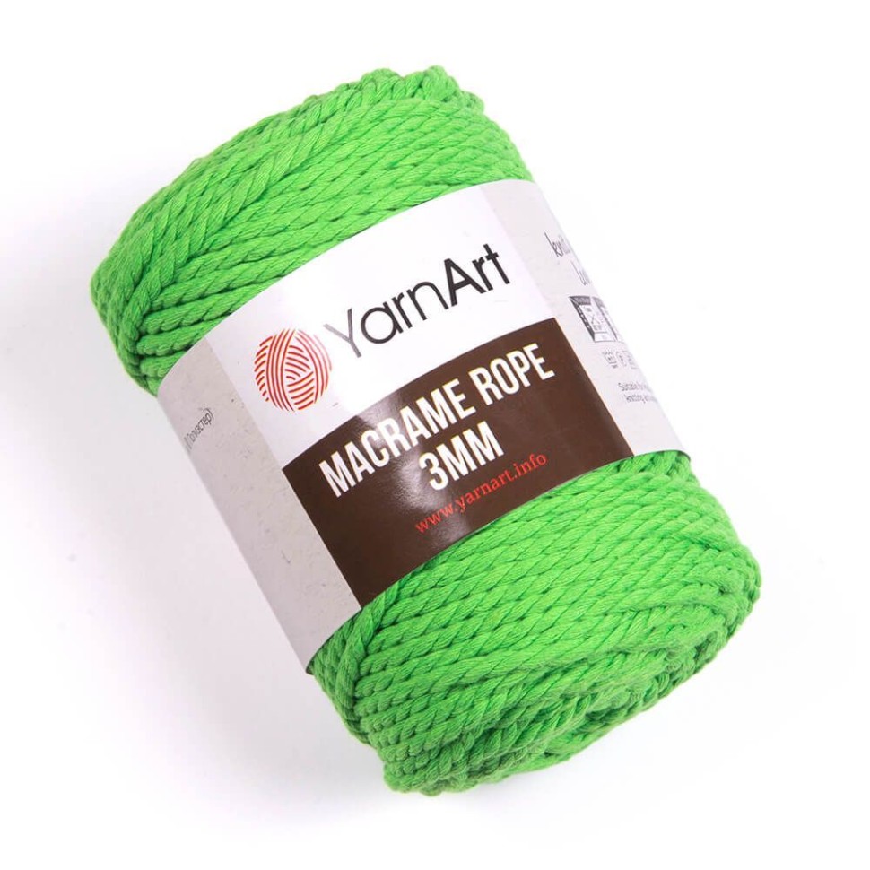 Macrame Rope 3mm - 802 (яр. зеленый)